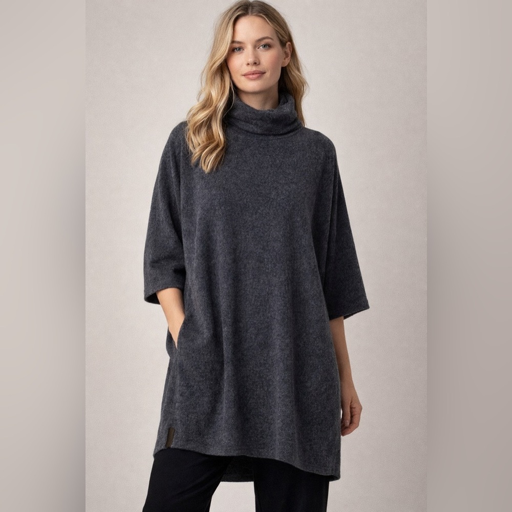 🖤✨ Henriette Steffensen Copenhagen Fleece‎ Hi-Neck Tunic L ✨🖤
